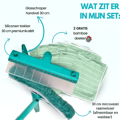 AquaSwipe™ - Recycleerbare siliconen raamtrekker set